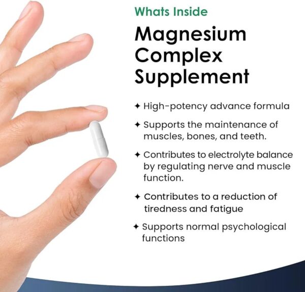 New leaf Magnesium 4-IN-Magnesium Complex 2000mg - 120 Capsules (2 months supply) - Image 2
