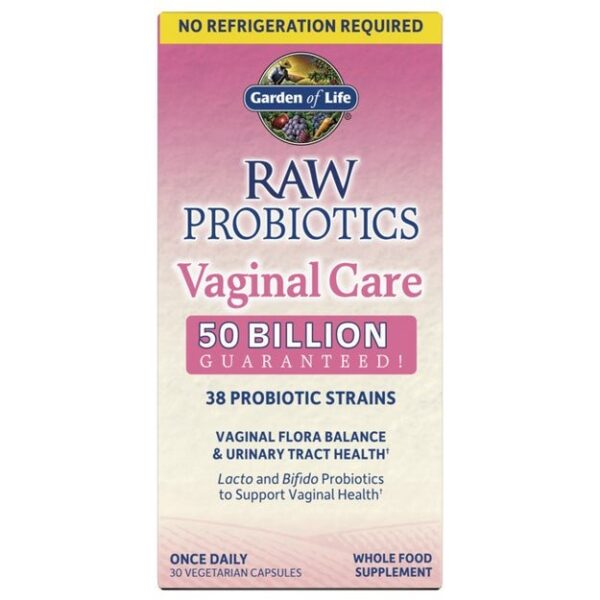 Garden of life Raw Probiotics Vaginal Care Shelf-Stable  -30 Capsules - Image 3