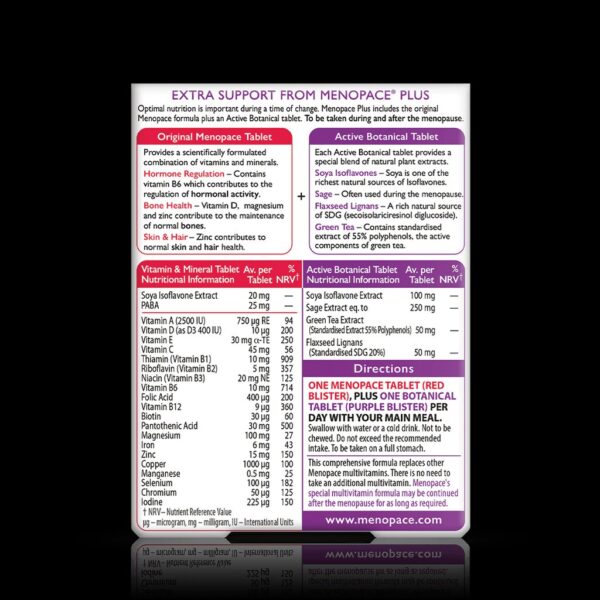 Vitabiotics Menopace Plus - 56 Tablets - Image 2