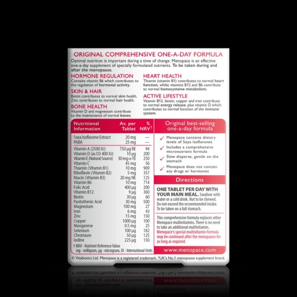 Vitabiotics Menopace Original- 30 Tablets - Image 3