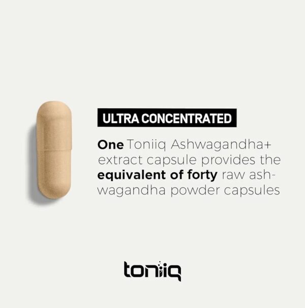 Toniiq 52,000mg 40x Concentrated Extract - 25% Withanolides - Ultra High Strength Ashwagandha (2 months supply)- 60 Capsules - Image 3