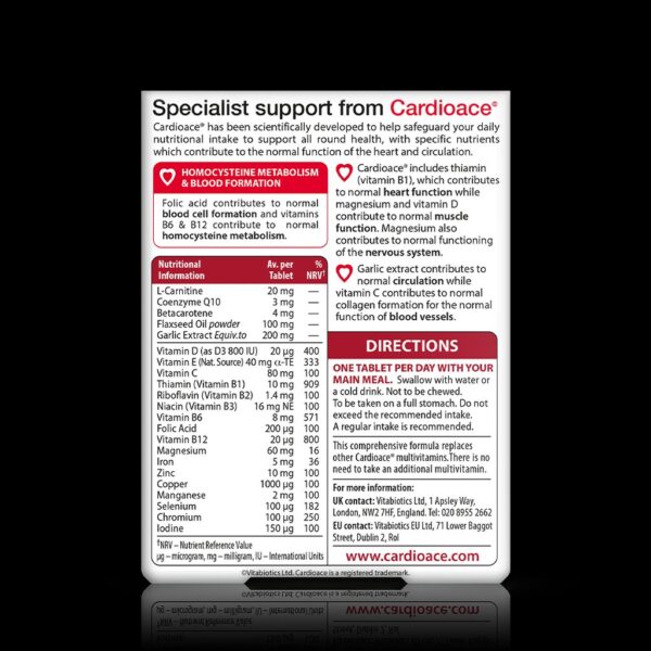 Vitabiotics Cardioace - 30 Tablets - Image 2