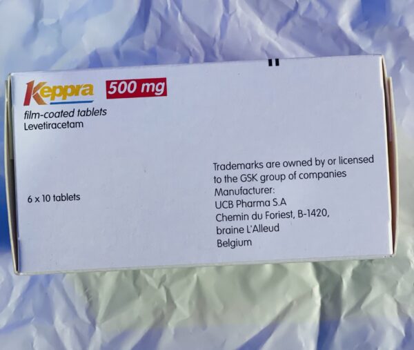 GSK Keppra 500mg - 60 Tablets - Image 2