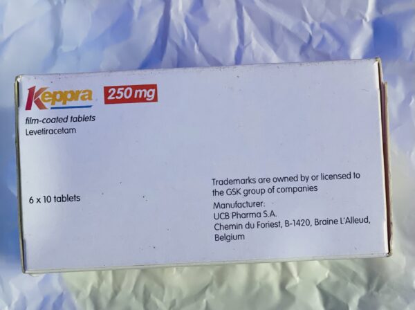 GSK Keppra 250mg - 60 Tablets - Image 2
